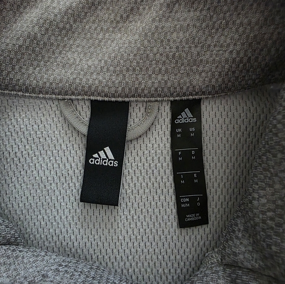 adidas Response Performance 1/4 Zip Pullover, Men's Medium, EUC - Light Gray - Picture 6 of 13